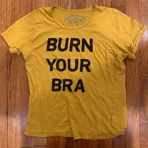 Mustard “Burn Your Bra” Graphic Tee